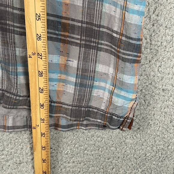 Tommy Bahama Original Fit Button Up Shirt Men's 2XL 100% Silk Gray Plaid Resort - Picture 6 of 9